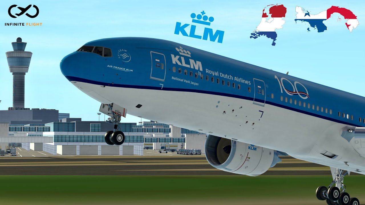 Infinite Flight Cinematic: Amsterdam (AMS) to Panama City (PTY) | KLM | Boeing 777-300ER