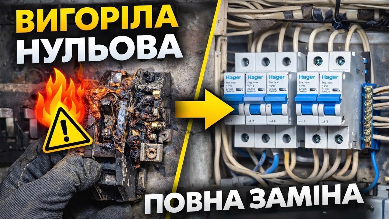 Сгорела нулевая шина — чудом без пожара! 🔥