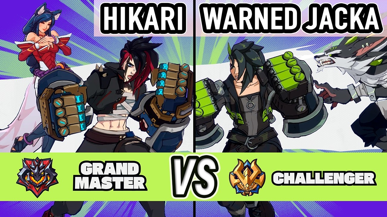 2XKO ▰ Hikari (Vi / Ahri) vs Warned Jacka (Vi / Warwick) ▰ High Level Gameplay