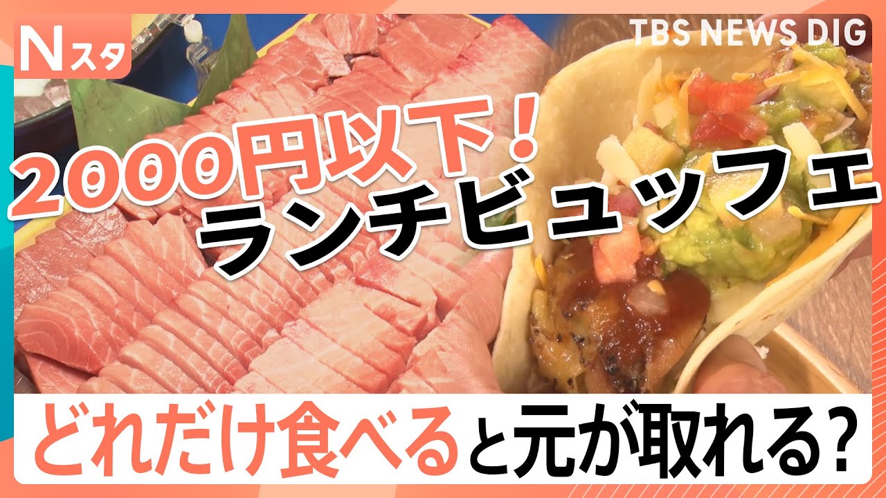 2000円以下で食べ放題のお得なランチビュッフェ！どれだけ食べると元が取れるのか、大調査！【それスタ】｜TBS NEWS DIG