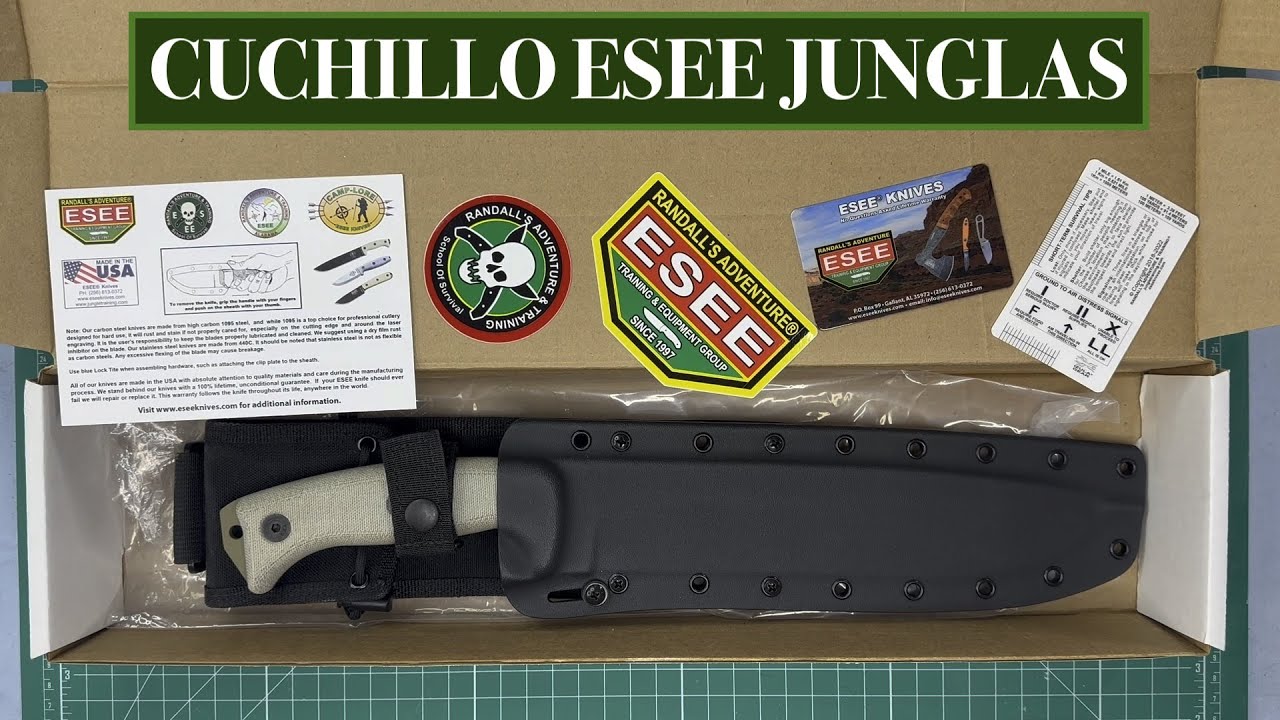 CUCHILLO ESEE JUNGLAS. Unboxing en español