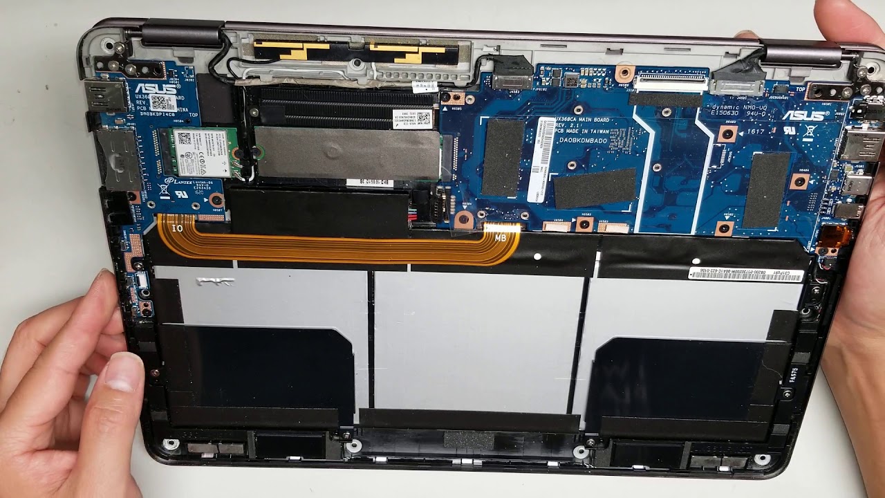 ASUS UX360C UX360CA Disassembly SSD Hard Drive Upgrade Hinge Replacement Repair