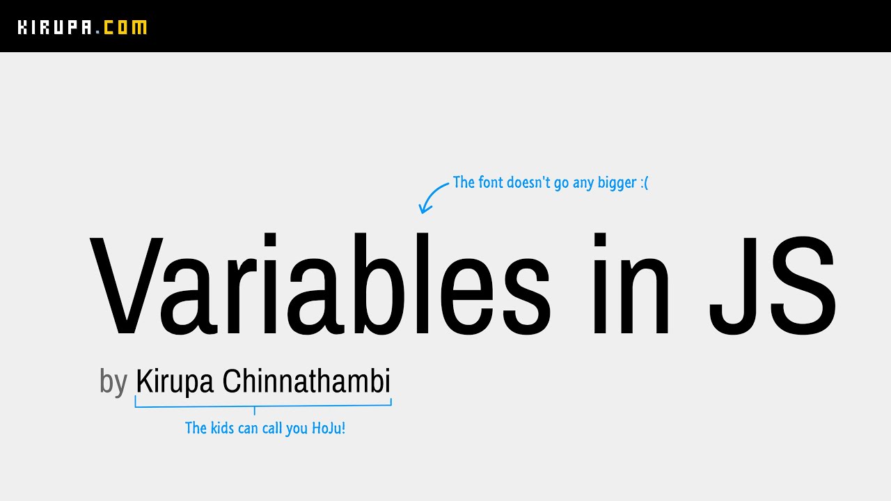 Variables in JavaScript