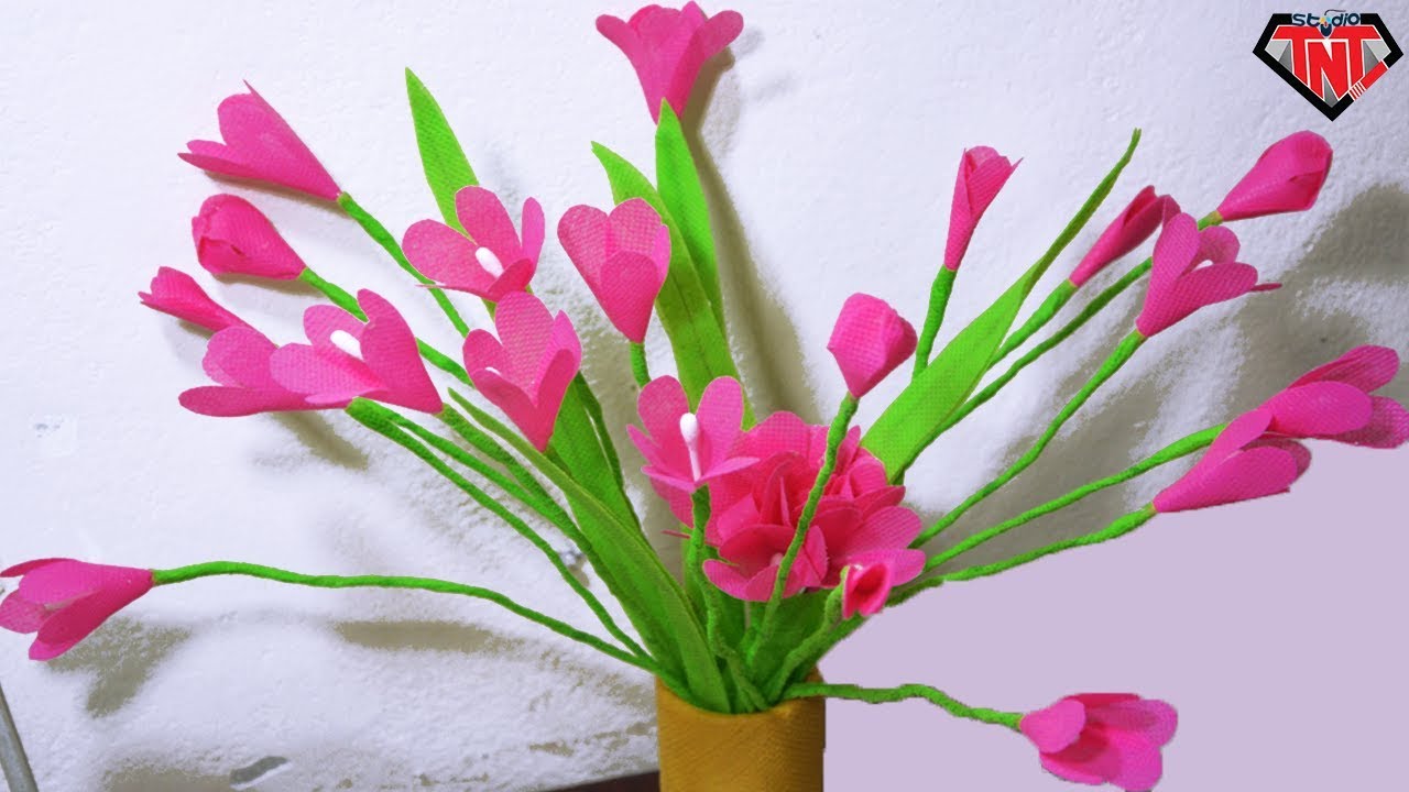DIY Craft Shopping Bag Onion Grass Flower || Best out of Waste Carry Bag