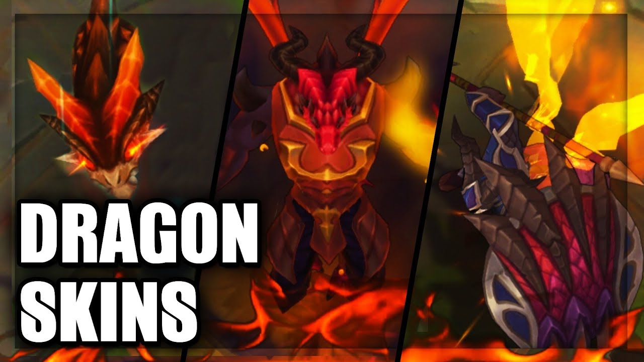 All Dragon Skins Dragon Master Dragonslayer Dragon Trainer Dragon Sorceress (League of Legends)