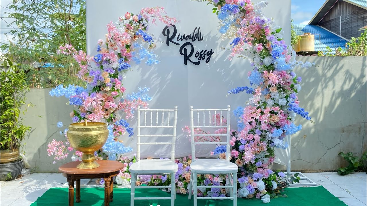Dekorasi siraman rainbow pastel cantik dan manis sekali