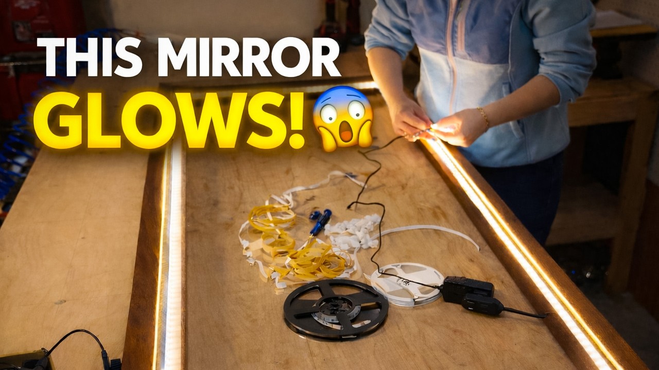 DIY Epoxy LED Mirror from Wood | Epoxy & Wood Project