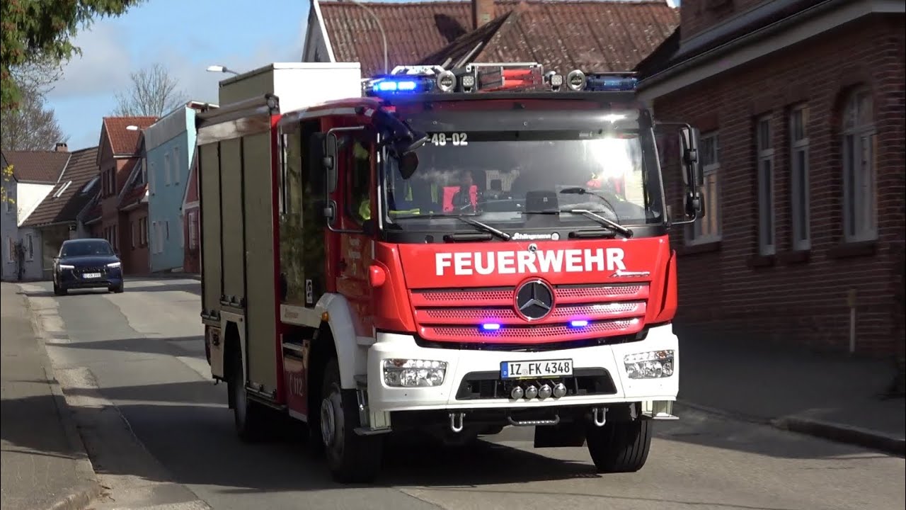 [Feuer nach Explosion in Lagerhalle!] Einsatzfahrten Feuerwehr Kellinghusen, Rosdorf, Hohenlockstedt
