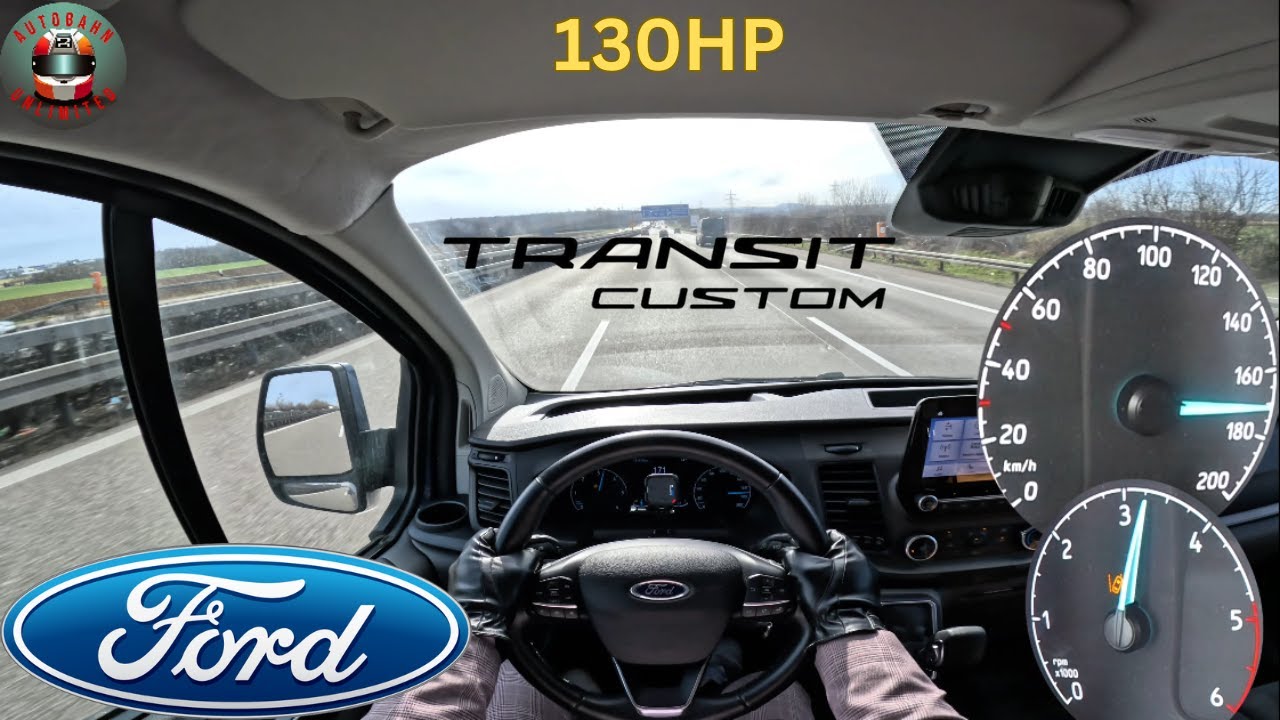 Ford Transit Custom || 130HP || TOP SPEED on german Autobahn