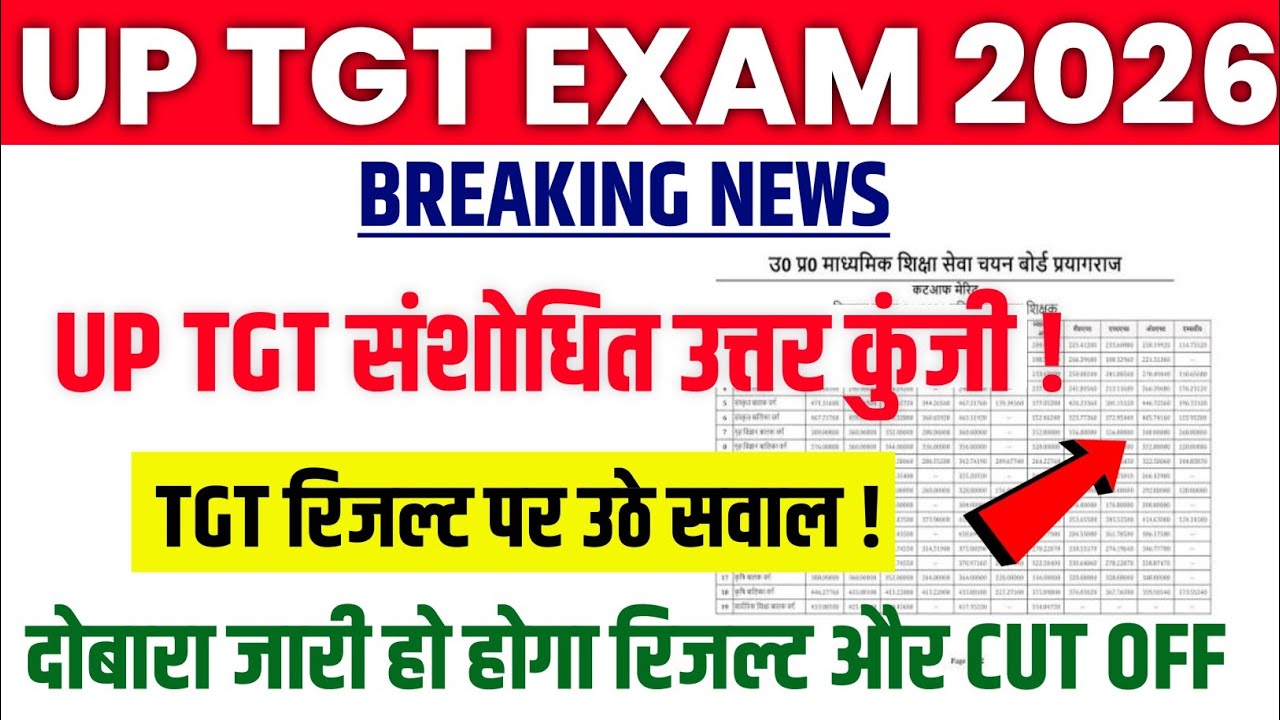UP TGT RESULT UPDATE | UP TGT REVISED ANSWER KEY 📑 UP TGT CUT-OFF MERIT LIST 2026