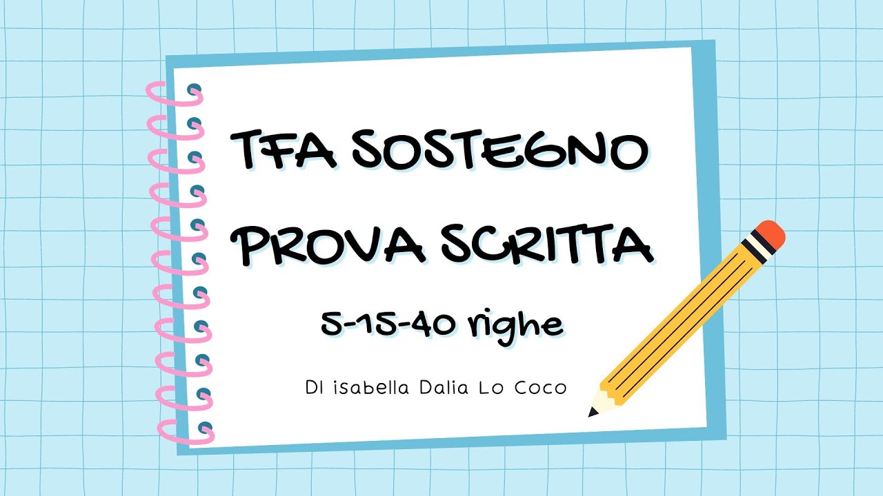 TFA SOSTEGNO PROVA SCRITTA