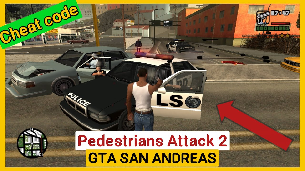 Pedestrians Attack 2 GTA San Andreas Cheat For PC, PS, Xbox