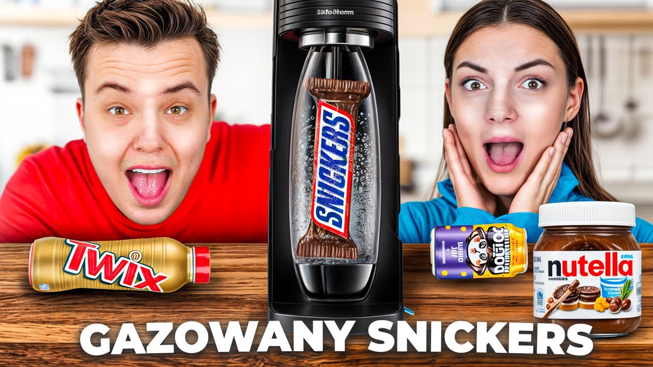 GAZOWANY SNICKERS?! Gazujemy POPULARNE NAPOJE...