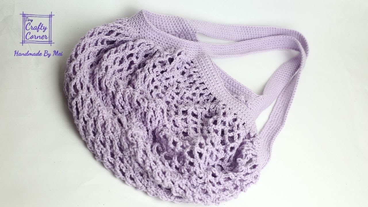 How to Crochet Reusable Market Bag (Easy for Beginners)