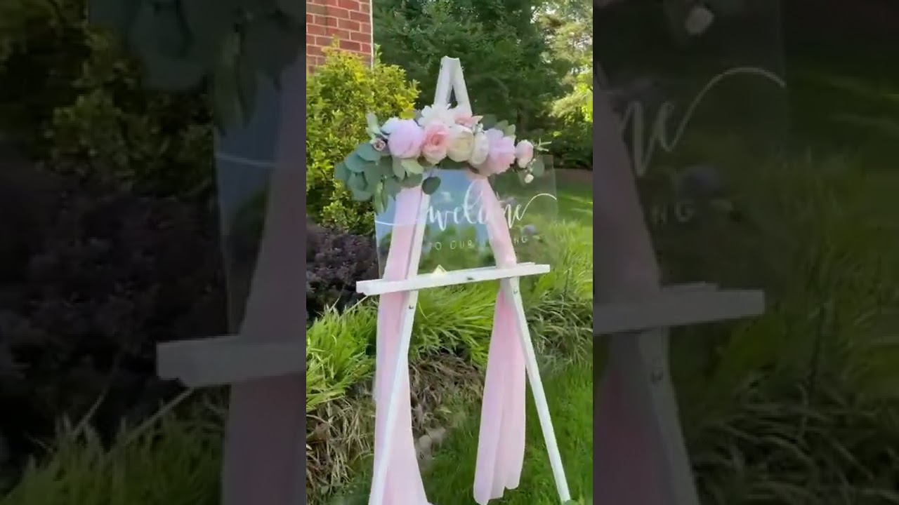 Wedding Easel Flower & Decor - Don't Buy it, Rent it with Borrow The Blooms, LLC in Raleigh, NC 🌸