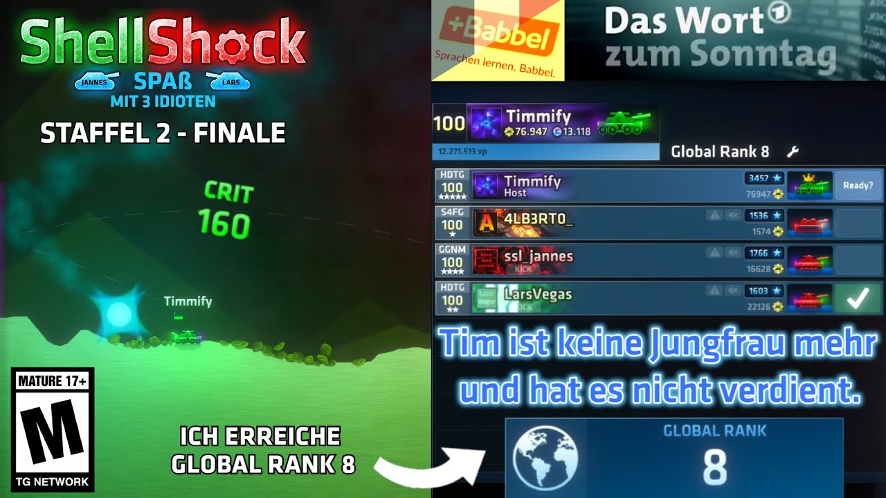 Ich erreiche Global Rank 8... | ShellShockSpaß mit 3 Idioten S2 PX (FINALE)