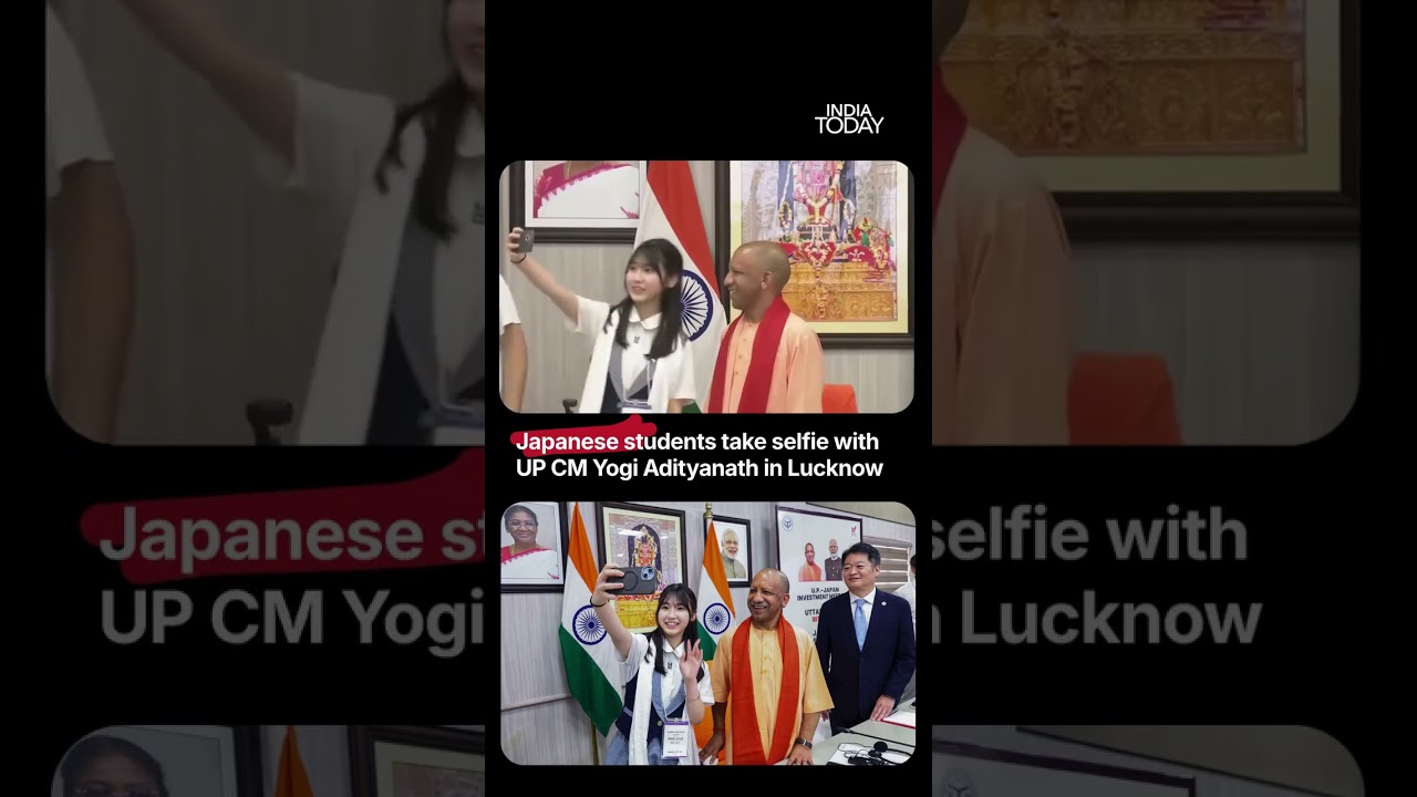 CM Yogi Meets Japanese & Indian Students With Yamanashi Governor In Lucknow #cmyogi #japanese