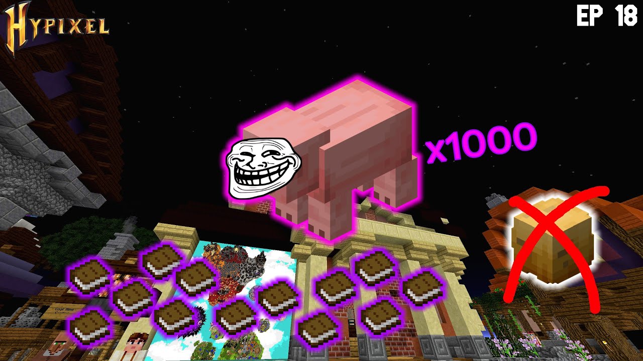 Actually being trolled by SHINY PIGS! - Hypixel Skyblock Ironman Ep 18