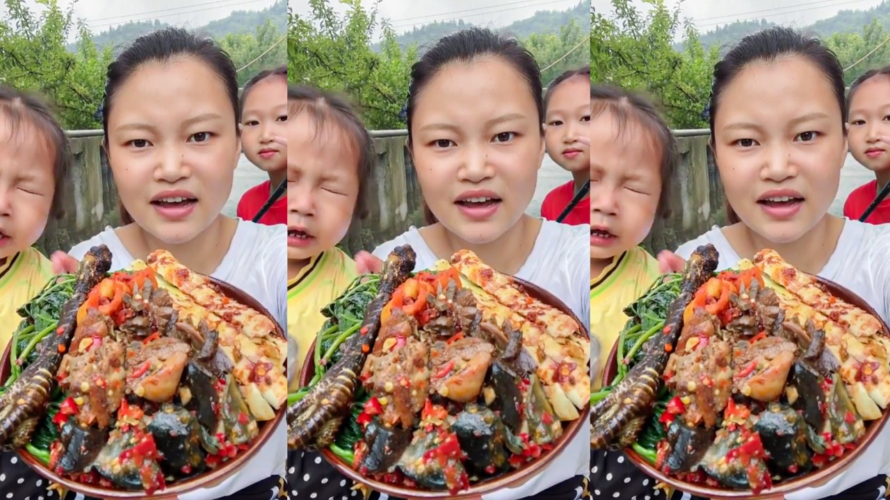 Let's Eat With Jin Rural Home Cooking Spicy Fried Chicken Feast