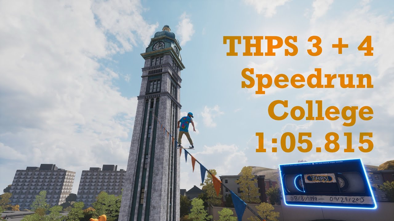 Tony Hawk's Pro Skater 3 + 4 - Speedrun - College - 1:05.815 (PS5) (No Mods)