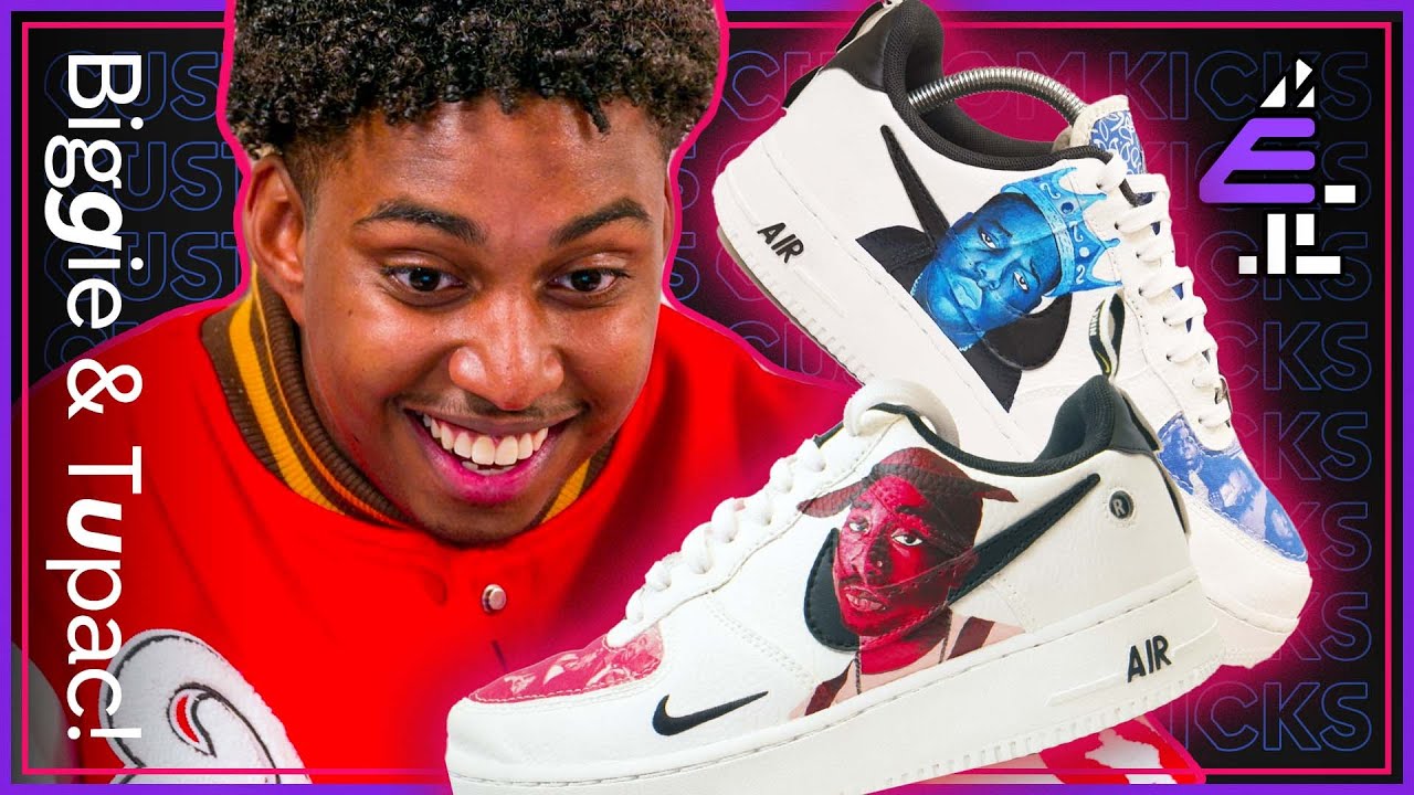 Painting Biggie and 2pac on Nike Air Force Utilitys | Custom Kicks