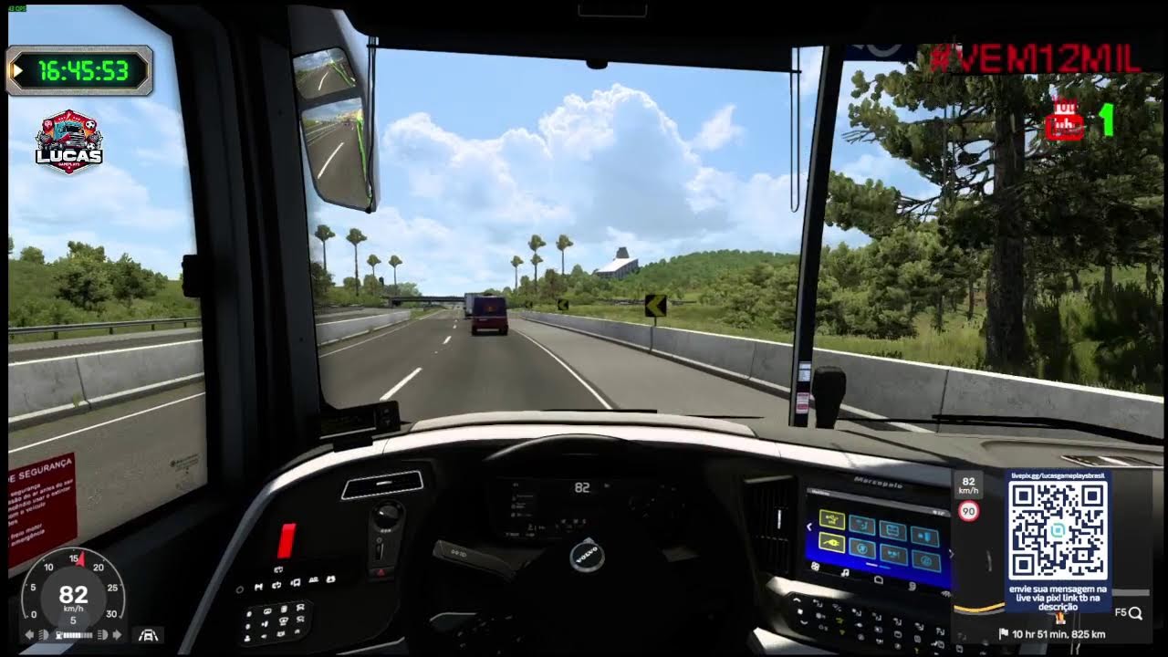 simulador de onibus realista  POUSO ALEGRE X BRUMENAU  g8 1600  MAPA EAA