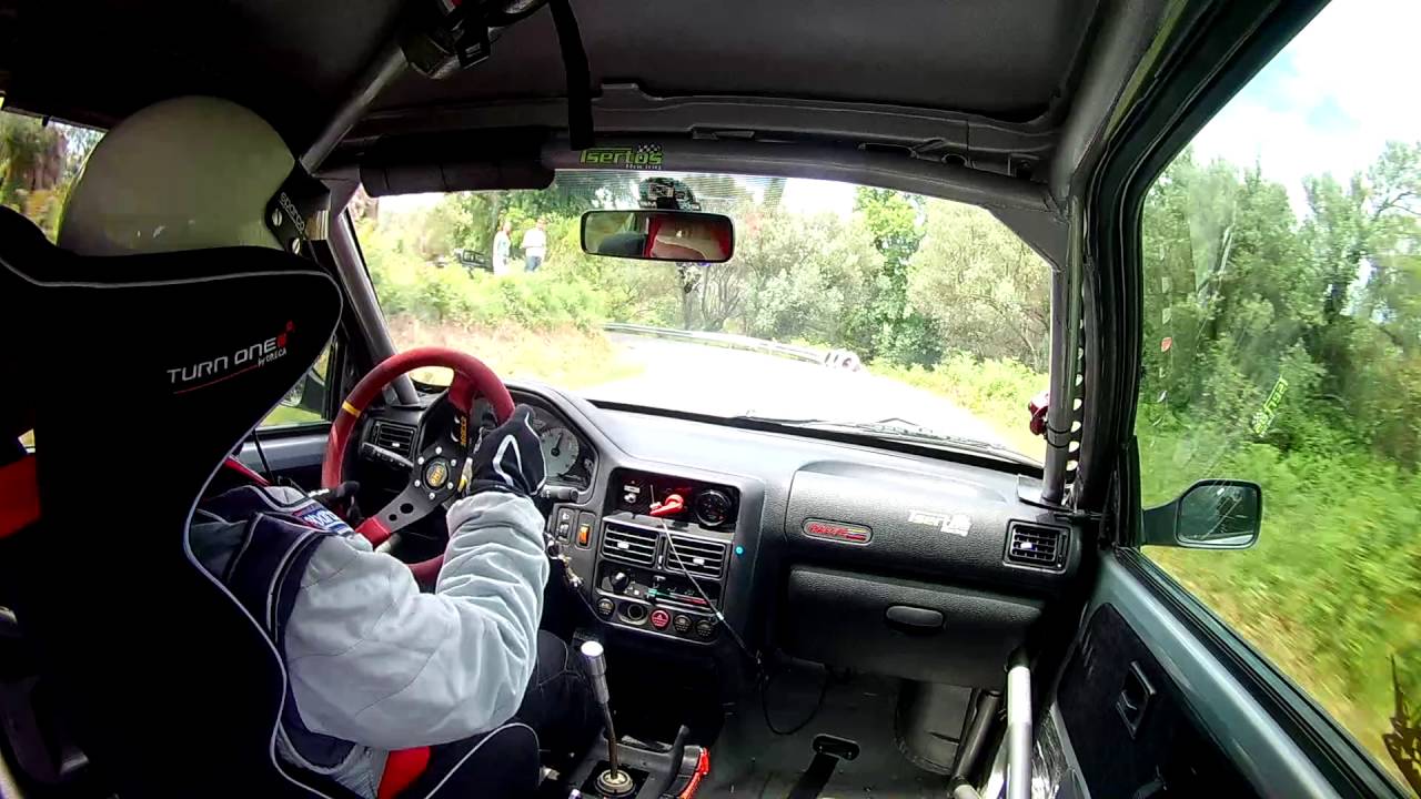 14 anavasi kumis 2016 in car kontos stayros Peugeot 106 rally