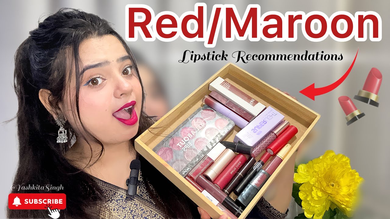 Best Red & Maroon Lipsticks for Indian Skin | Transferproof + Long Lasting💄