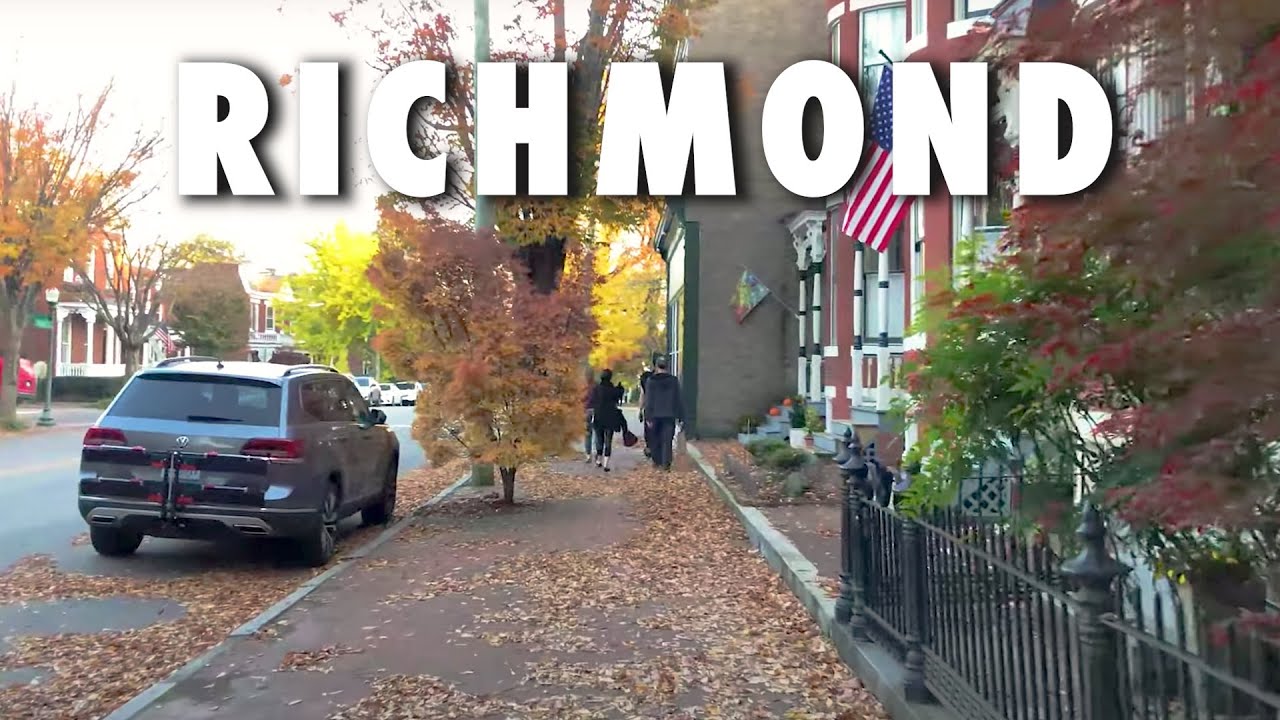 Autumn Sunset Walk in Richmond Virginia, USA 🇺🇸【4K】