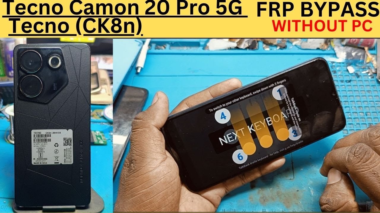 Tecno Camon 20 Pro 5G FRP Bypass | Tecno CK8n | ANDROID 13 | WITHOUT PC