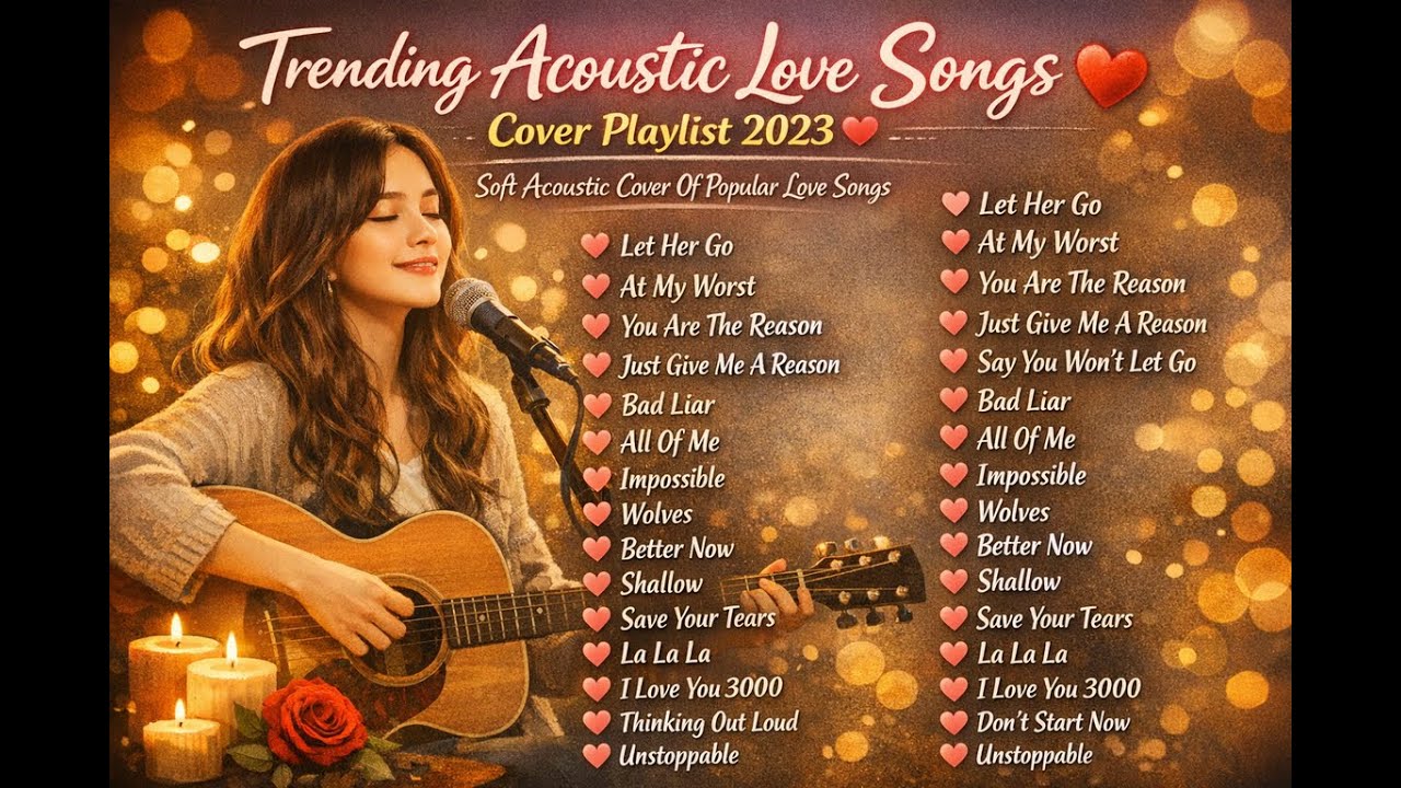 Best Acoustic Love Songs Cover 2023 ❤️ Romantic & Chill Playlist