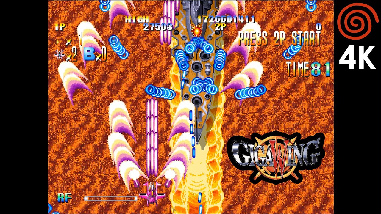 Giga Wing (4K / 2160p / 60fps) | Redream Emulator (Premium) on PC | Sega Dreamcast