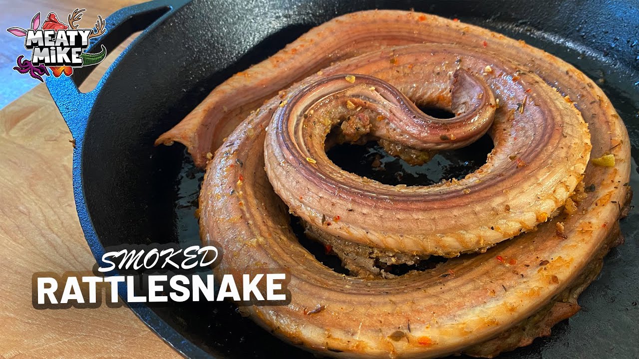 Smoked RATTLESNAKE Stuffed with RABBIT and HOT SAUSAGE