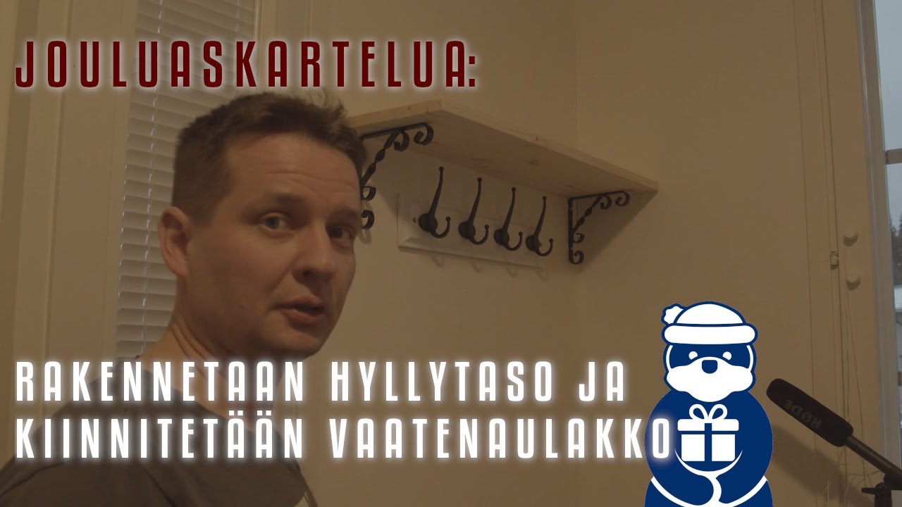 Tee se itse (DIY) | Koukut takeille ja hyllytaso sein&auml;&auml;n