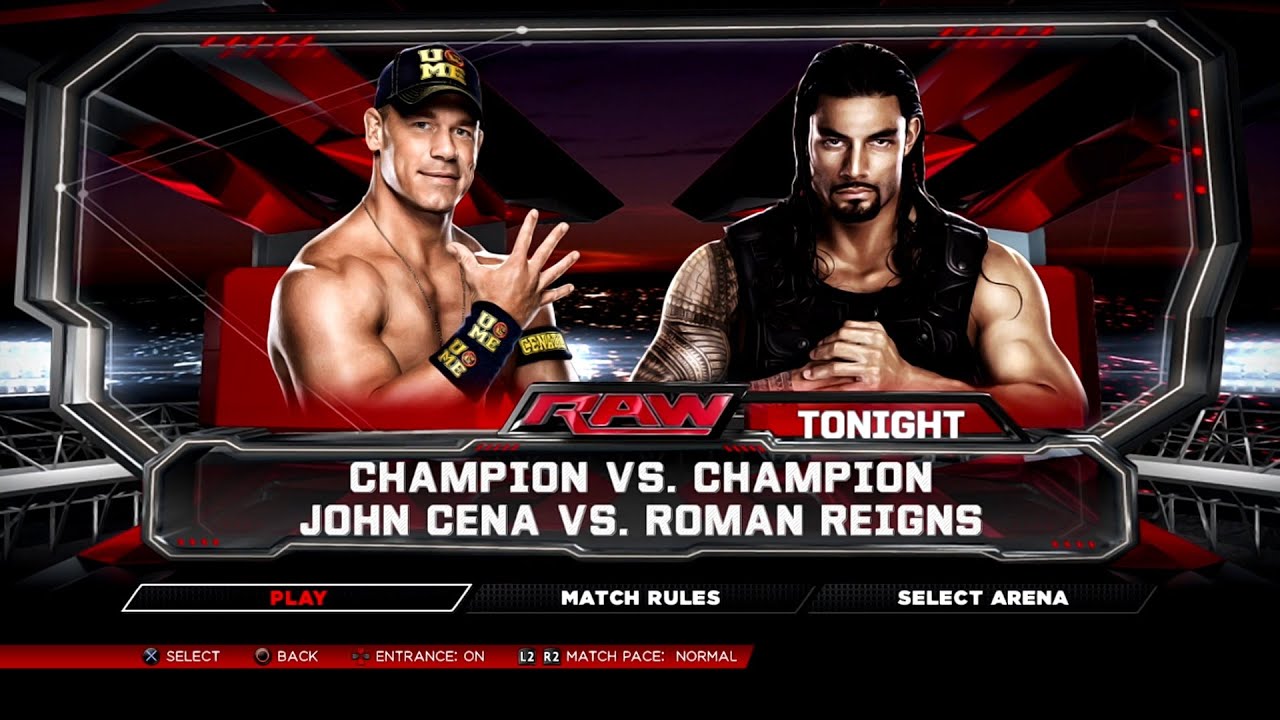 WWE 2K14 PS3 - John Cena VS Roman Reigns [2K][mClassic]