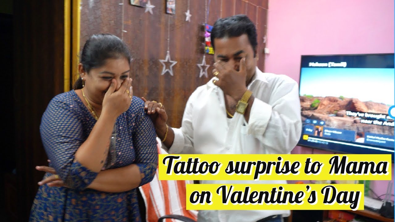 Tattoo Surprise on Mama 😲l u will never see such reactions 🔥l mama with babyma l #tattoo