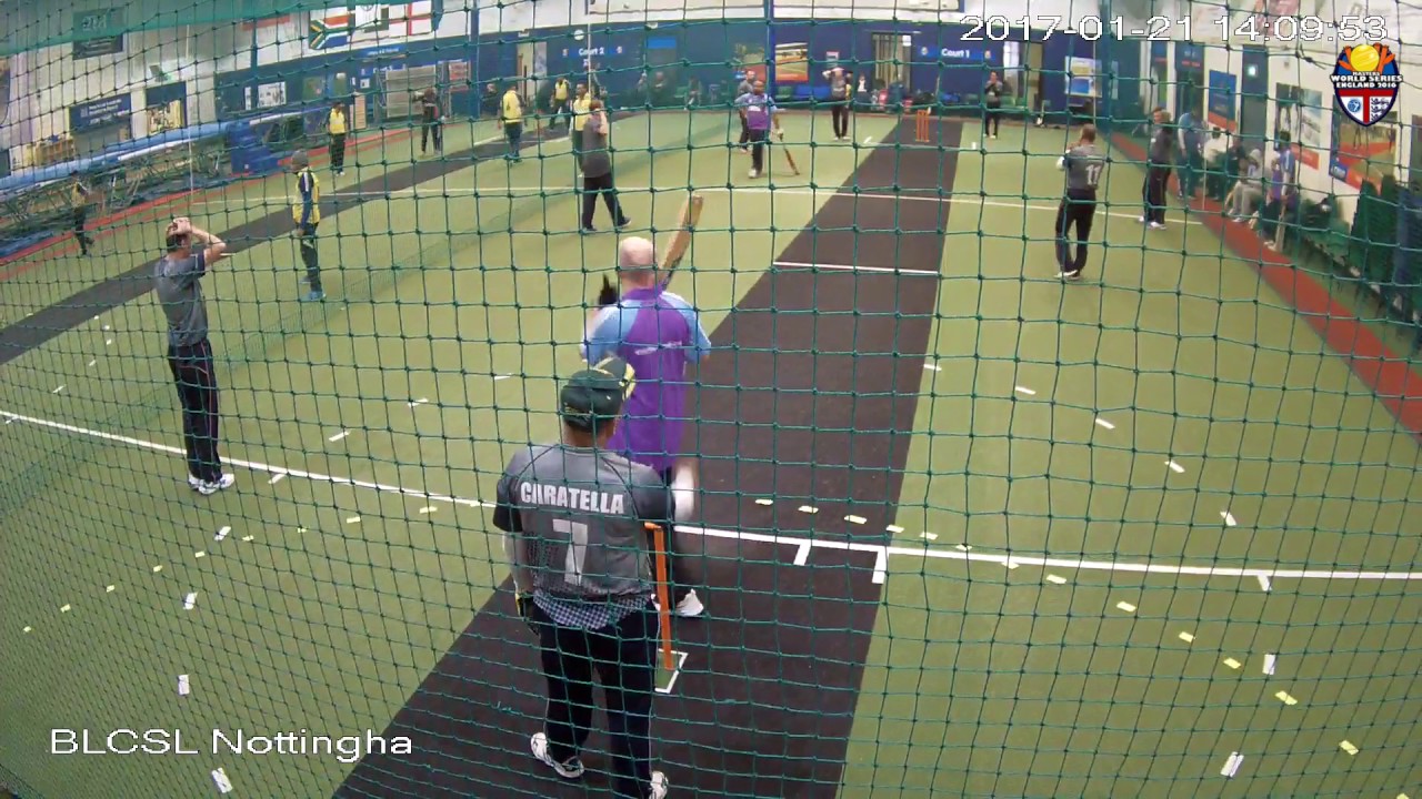 84640 Court1 Action Indoor Sports Birmingham Batting End BLCSL Nottingham v Leicester Seniors