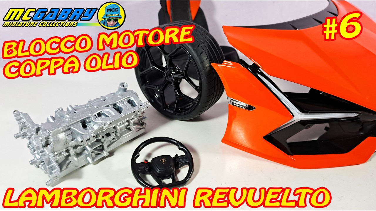 LAMBORGHINI REVUELTO DEAGOSTINI N.6 BANCATA DEL MOTORE E COPPA DELL'OLIO - MODELLISMO EDICOLA
