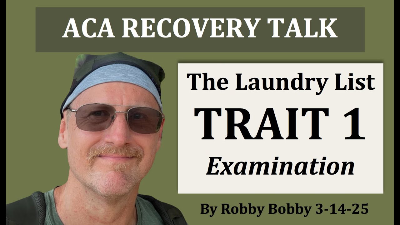ACA RECOVERY TALK:  Trait 1 of The Laundry List.  (We became isolated and afraid of authority... )