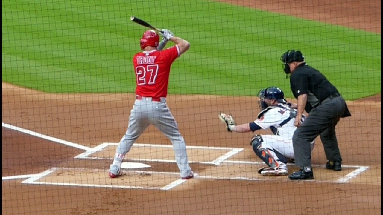 Mike Trout at bat (home run)....Angels vs. Astros...4/24/18