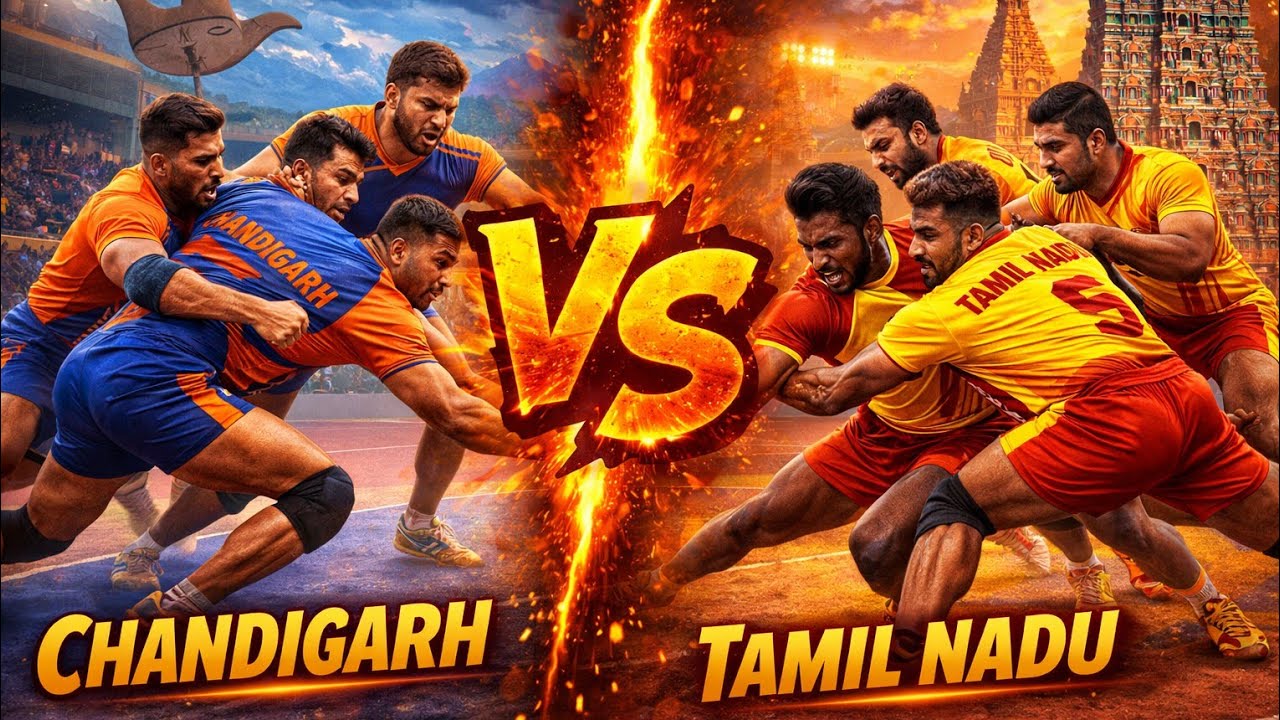 (chandigarh vs tamilnadu 1 half)5th kabaddi senior national kabaddi match