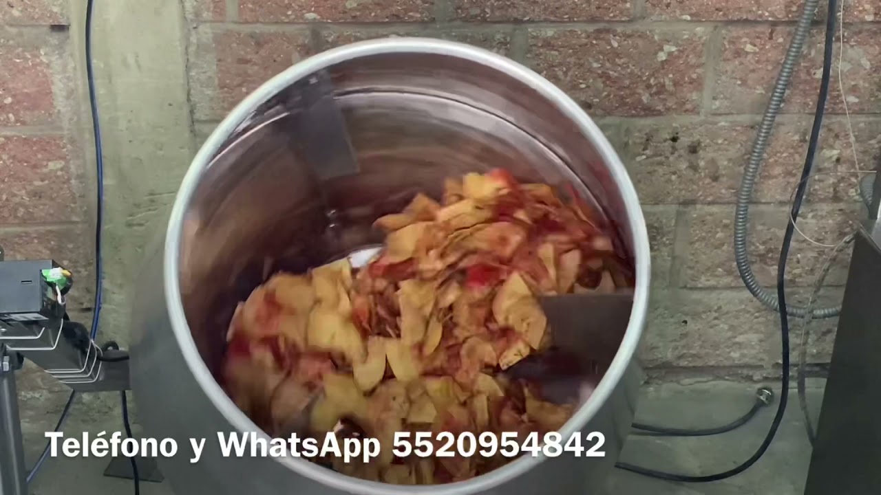Aplicando polvos sazonadores a los totopos
