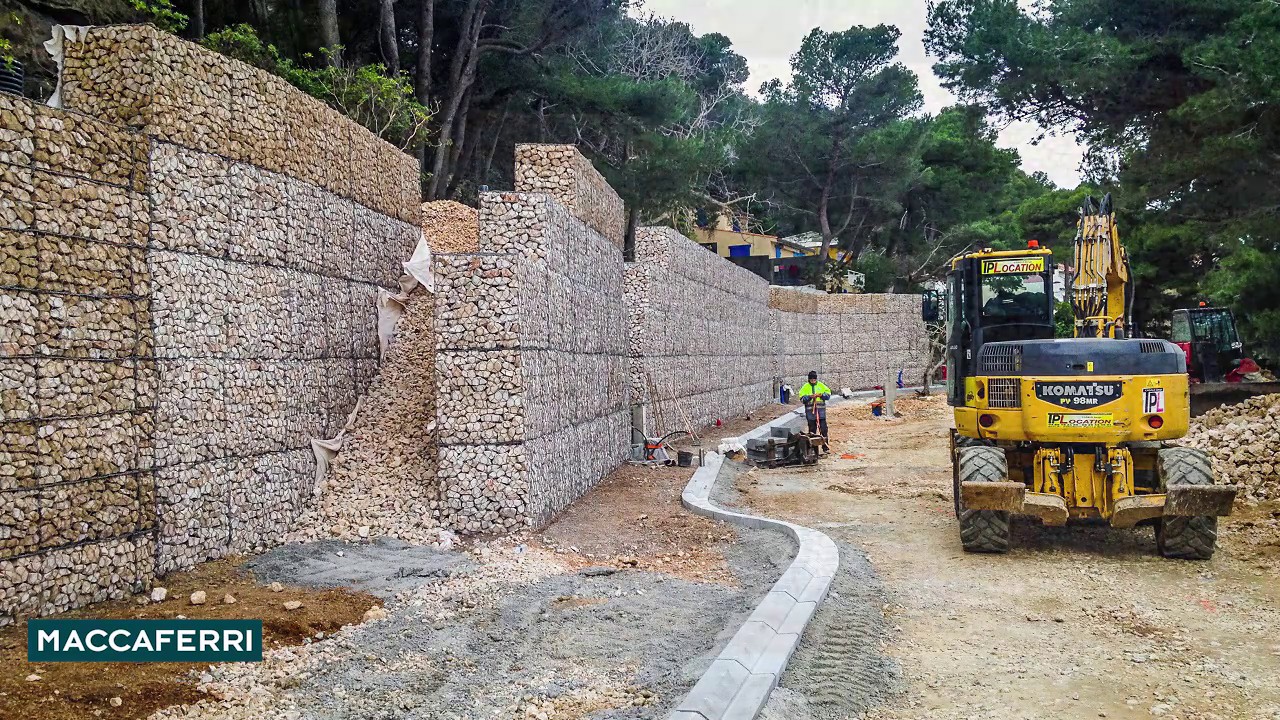 Time-lapse of Maccaferri Terramesh System installation