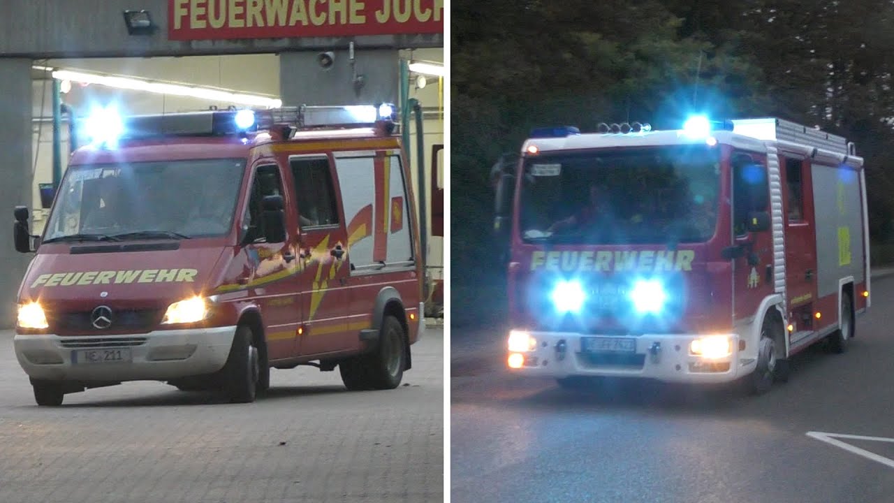 [Unwetter zieht durch J&uuml;chen] Einsatzfahrten Feuerwehr J&uuml;chen