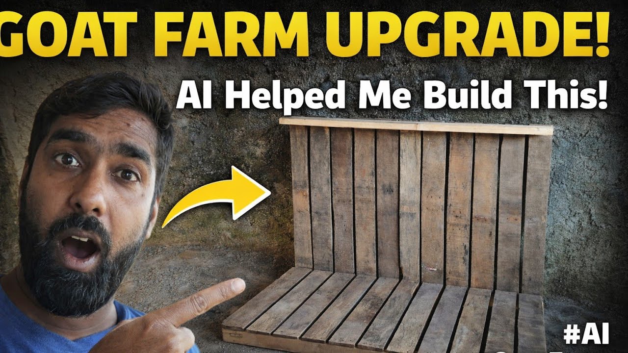 Making Wooden Pallet for Goats | Farm Upgrade with AI