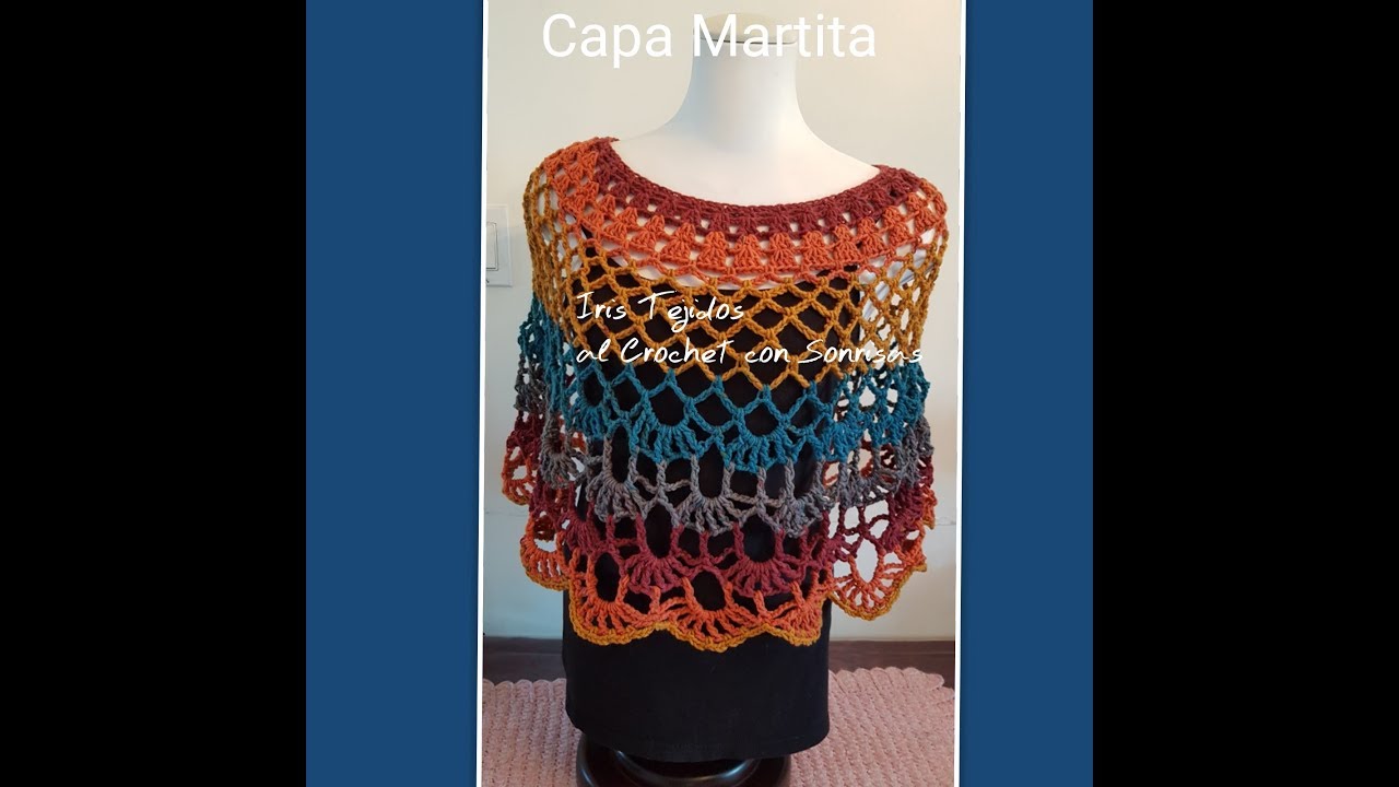 CAPA MARTITA A CROCHET PUNTO RED Y ABANICOS PARTE DE MI CREATIVIDAD