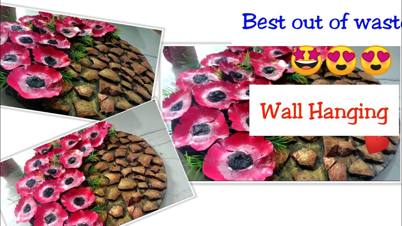Coconut shell wall hanging/Best out of waste /DIY/Home decor ideas / coconut cap craft