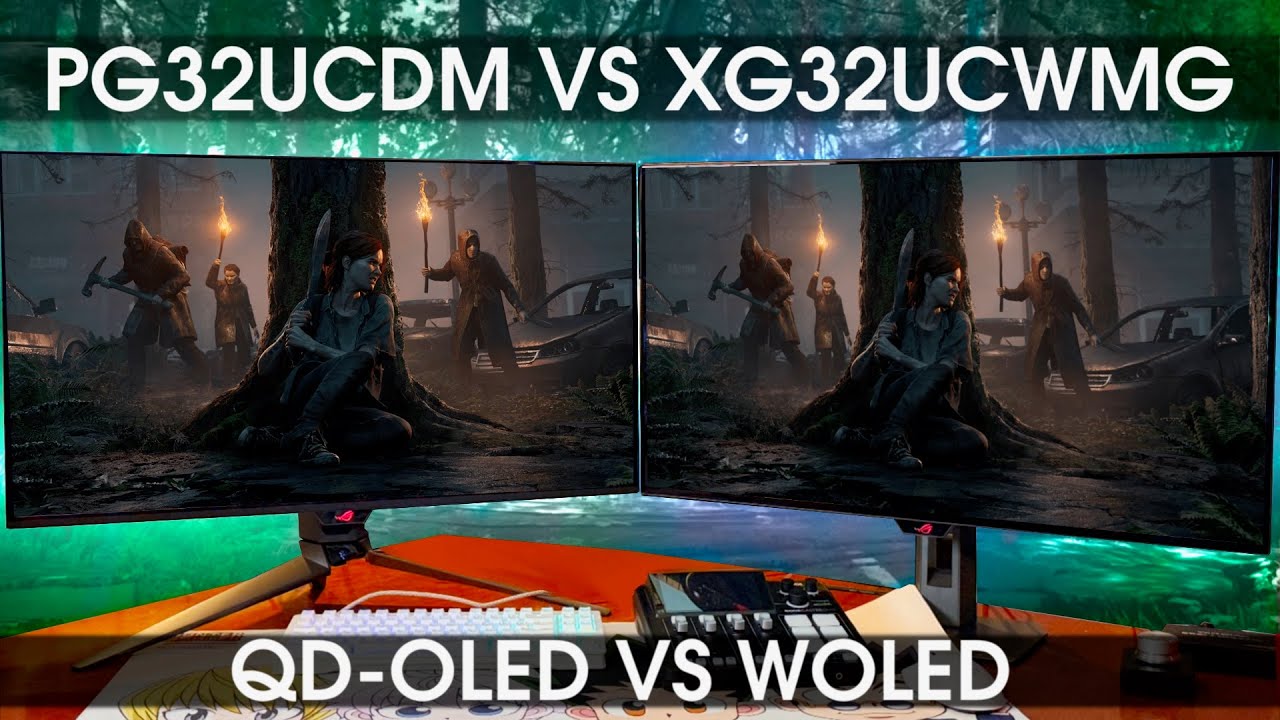 The Last Of Us Part 2: PG32UCDM VS XG32UCWMG GAMEPLAY SHOWCASE | SEMI-GLOSSY VS TRUE BLACK GLOSSY