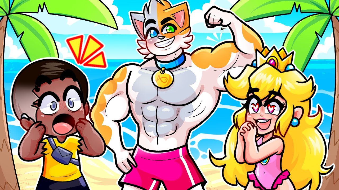 ¡PEACH ESPIA A GATITO EN LA PLAYA! 😱😍 ¿LE GUSTO? 😳 GATORONRON MINECRAFT ROLEPLAY