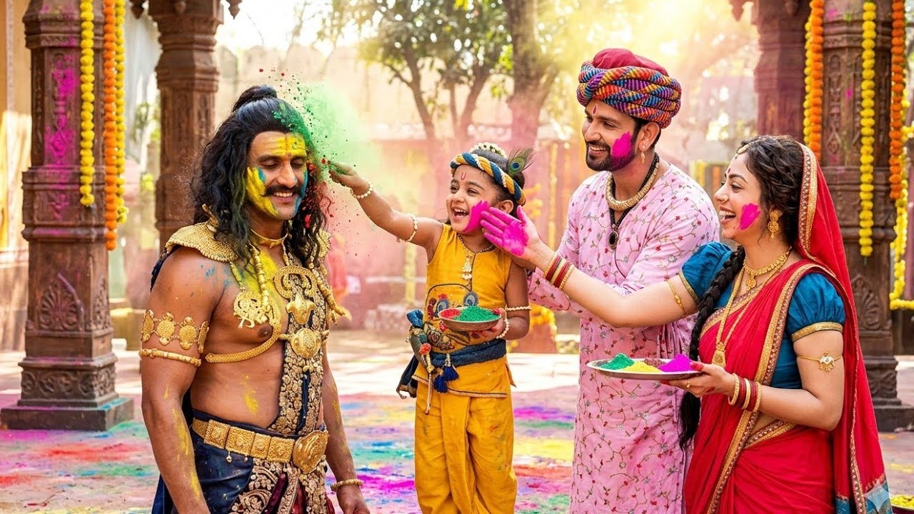 ब्रज की मस्तीभरी होली | बाल कृष्ण ने कंस को लगाया गुलाल | यशोमति मैय्या के नंदलाला | Krishan Leela